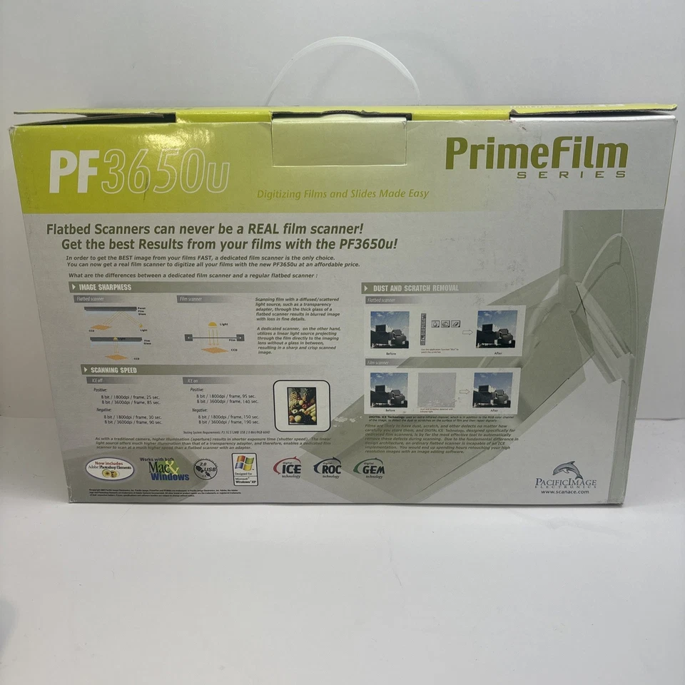 Pacific Image PrimeFilm PF3650u 35mm Film Slide Image Scanner - PLEASE READ - Image 3 of 3