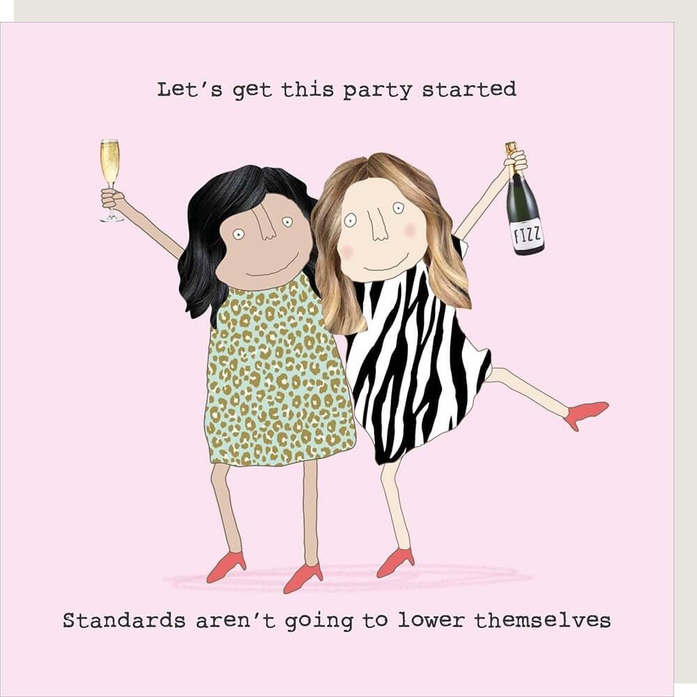 Funny Birthday Card Get Party Started Fizz Bubbly - Rosie Made a Thing For Her