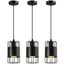 Pendant Lights Kitchen Island 3 Pack, Bathroom Hanging Light Fixtures Industr...