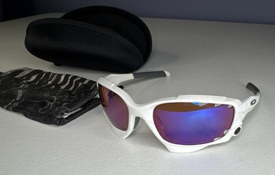 Oakley Jawbone Matte White Frame Vented Lens Silver Icons Racing Lenses Case