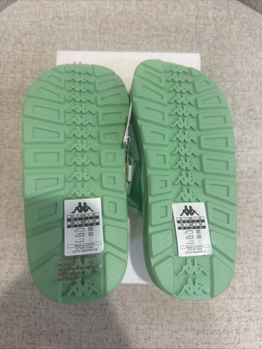 Kappa 222 Banda Mitel 7 | Green/White | Sandal Slides Men display picture 1