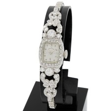 Ladies' Hamilton Cocktail 14mm Plat/14KWG Diamond Watch #W314707-1