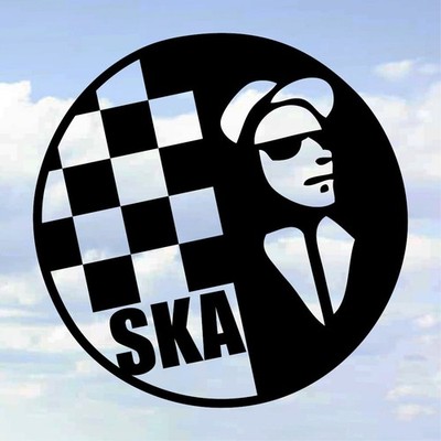 SKA Logo V Two Tone Mod Rude Boy Scooter Vinilo Car Window - México - Foto 3