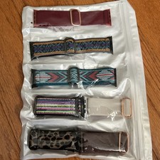 7 New Pack Stretchy Nylon Band Compatible with Apple Watch Bands