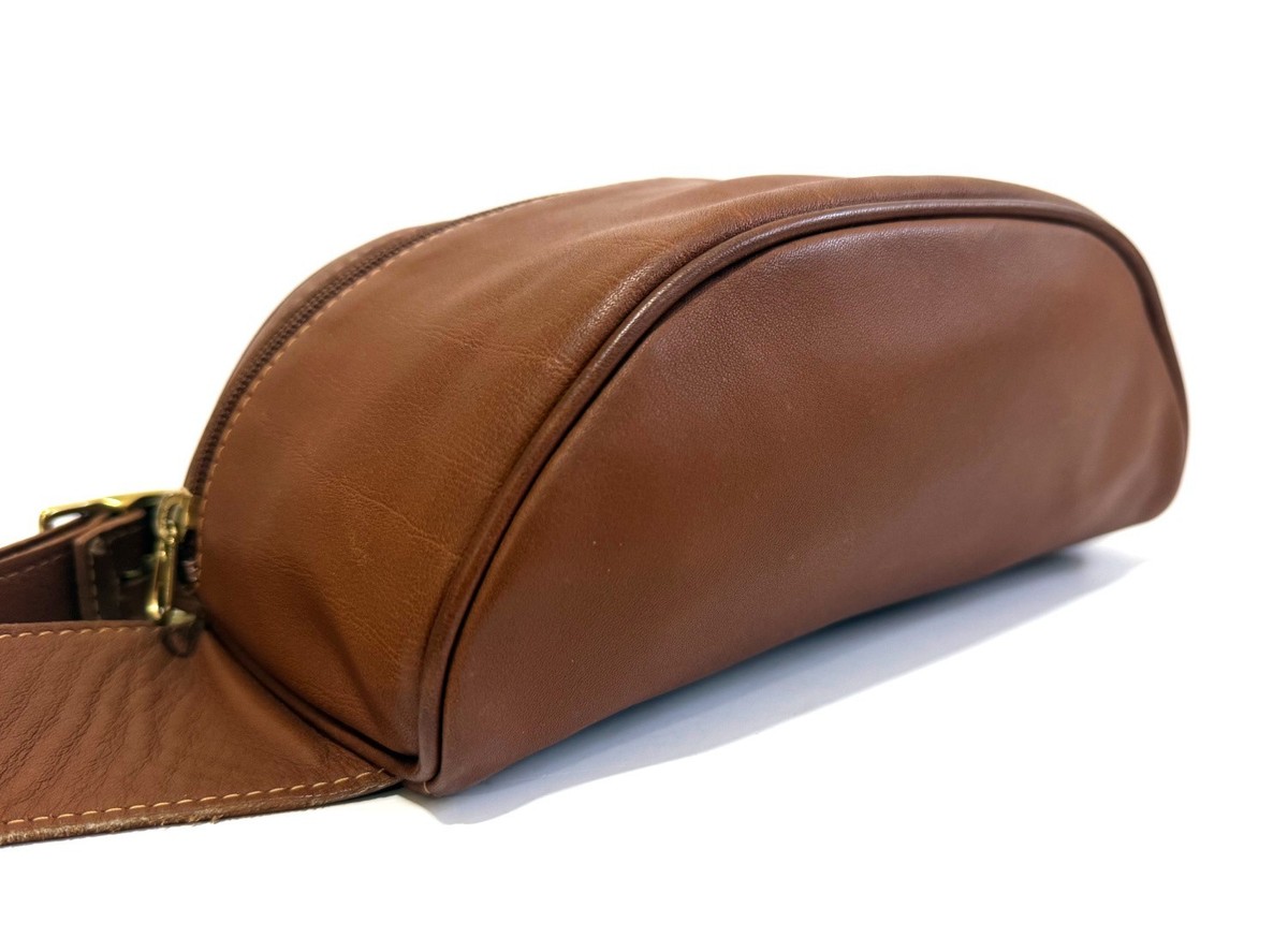 RARE Coach Vintage British Tan Leather Waist Pouch Fanny Pack