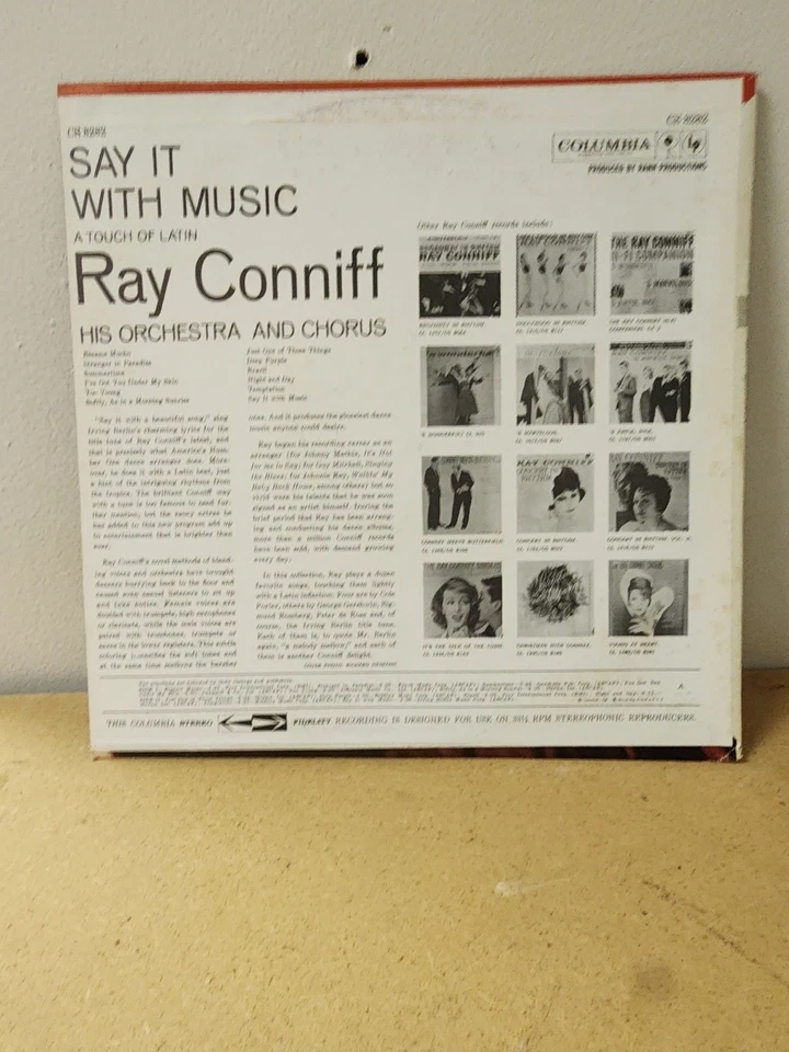 RAY CONNIFF SAY IT WITH MUSIC A TOUCH OF LATIN COLUMBIA RECORDS VINYL SIGNED - Image 3 of 4