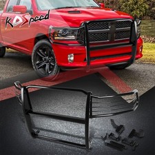 Black Front Bumper Push Bar Brush Grille Guard For 09-18 Dodge Ram 1500 Truck