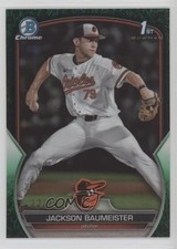 2023 Bowman Draft Chrome Green Grass Refractor 22/99 Jackson Baumeister 7c7