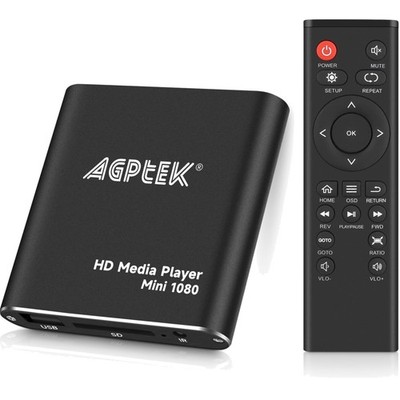 Mini Media Player 1080P HDMI USB Fernbedienung MP4 AVI MKV Heimkino