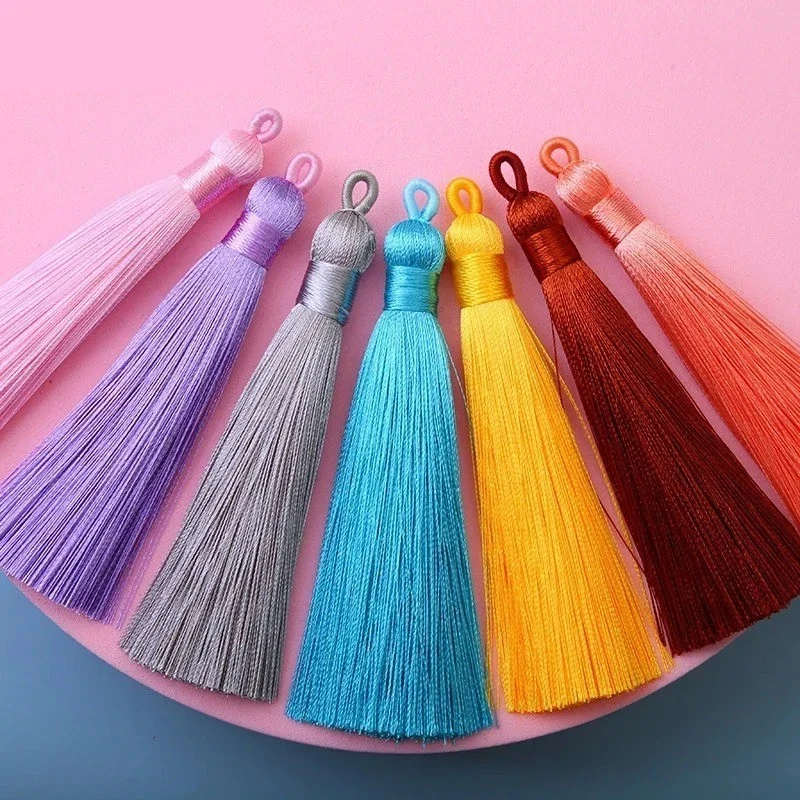 8cm Silk Tassels – 2/5/10PCS | Craft & Decor Use - image 4 of 4