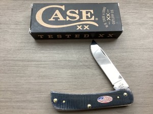 Case Sod Buster Jr 3.63" Star Stripes Gray Bone Folding Knife 6137 SS #53062