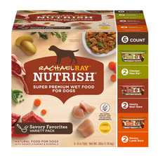 Rachael Ray Nutrish Savory Favorites Wet Dog Food Variety Pack 8 oz 6 Count