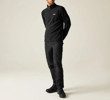 REGATTA MENS THOMPSON LIGHTWEIGHT HALF ZIP FLEECE TOP BLACK SIZE L NEW (ref 103)