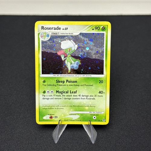 NM! 🤩Roserade SWIRL Holo Bleed ERROR 17/132 Rare - Secret Wonders - Swirl NM