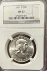 1961-D Franklin Half Dollar NGC MS63