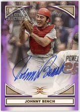 Johnny Bench 2022 Definitive Defining Images Purple Autograph Card #DIA-JB 4/5