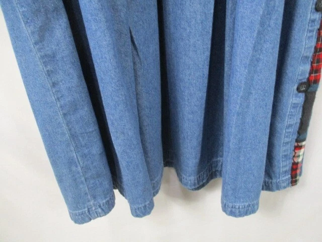 Falda Susan Bristol Mujer 2P Petites Azul Larga Cintura Elástica Algodón Denim Foto 3 de 4