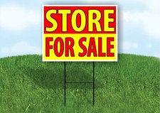 STORE FOR SALE RED YELLOW Plastic Yard Sign ROAD SIGN with Stand