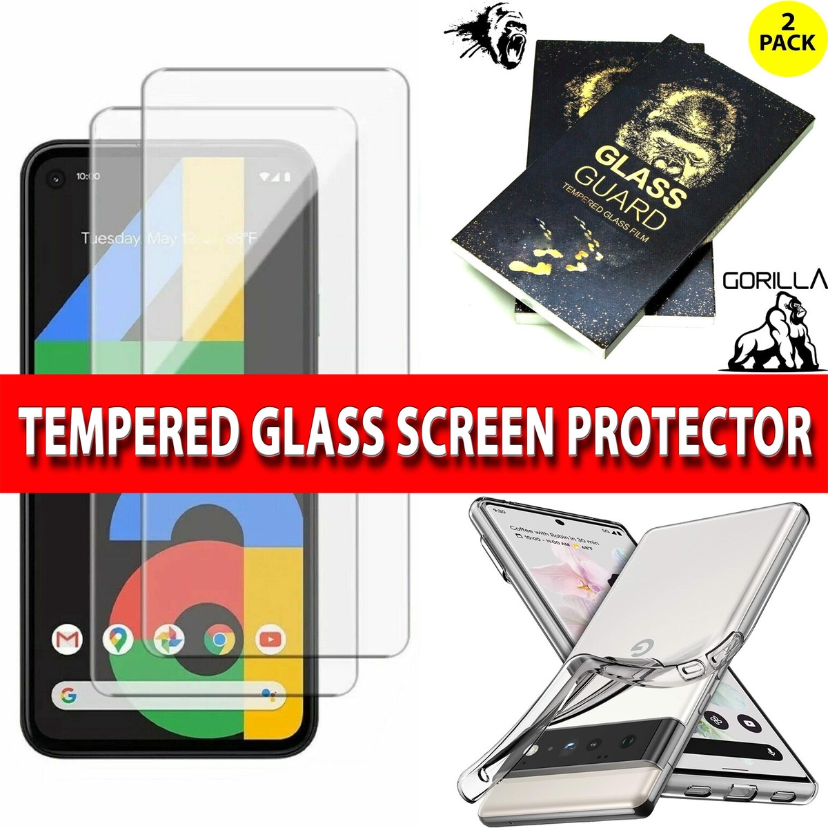 For Google Pixel 8a Pro 7a 6a XL Tempered Glass Screen