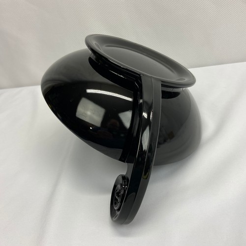 Fostoria Glass Art Deco Ebony Black 2395 Grecian Scroll Console Fruit Bowl 1930 - Picture 8 of 11