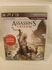 Assassin's Creed III (Sony PlayStation 3, 2012) PS3, CLEAN, COMPLETE, TESTED 