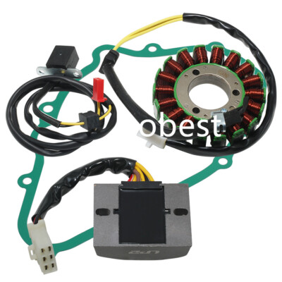 For Kawasaki Magneto Stator+Voltage Rectifier+Gasket Vulcan 500 EN500A Ninja 500