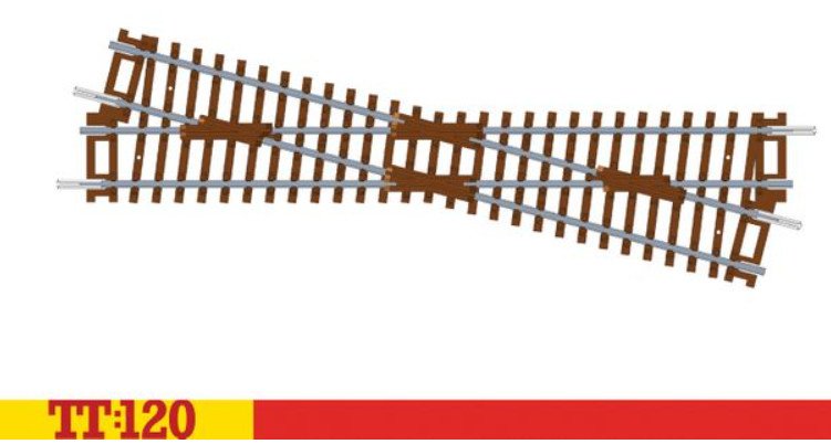 Hornby TT8019 TT Gauge Diamond Crossing Left Hand - Extra Track Pieces for Model Railway Sets, Toy Train Track Pieces, Includes: 1x 166mm Diamond Crossing Left - Hobbies for Men - Scale 1:120 - Image 5