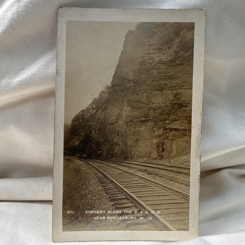 RPPC Postcard Scenery Along The B & O Railroad Near Rowlesburg West