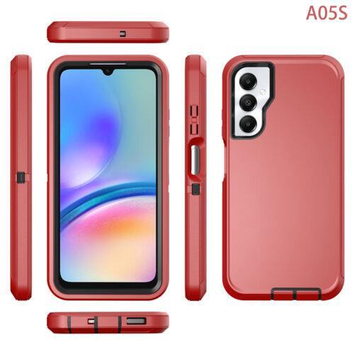 Für Samsung Galaxy A05S stoßfeste Hybrid Hart Schwerlast Hülle mit Gürtelclip - Bild 10 von 18