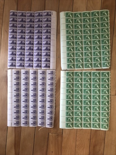 Unused 18 Sheets of US Commemoratives (16-3¢ & 2-5¢) • (mostly 1940's) • AS-IS - Picture 2 of 5