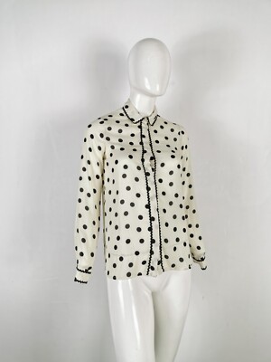 VICOLO DAMEN HEMD GRÖSSE S FARBE WEISS POIS