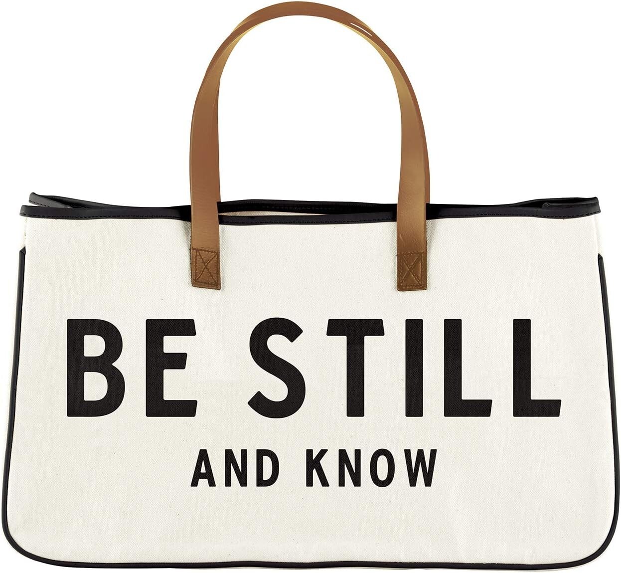 Faithworks Inspirational Tote - Spacious 20 x 11-Inch Canvas & Leather Design