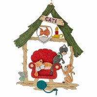 Bastelset Fensterbild Kuhnert Hobaku Katze Im Sessel Aus Holz Zum Bauen Kreativ