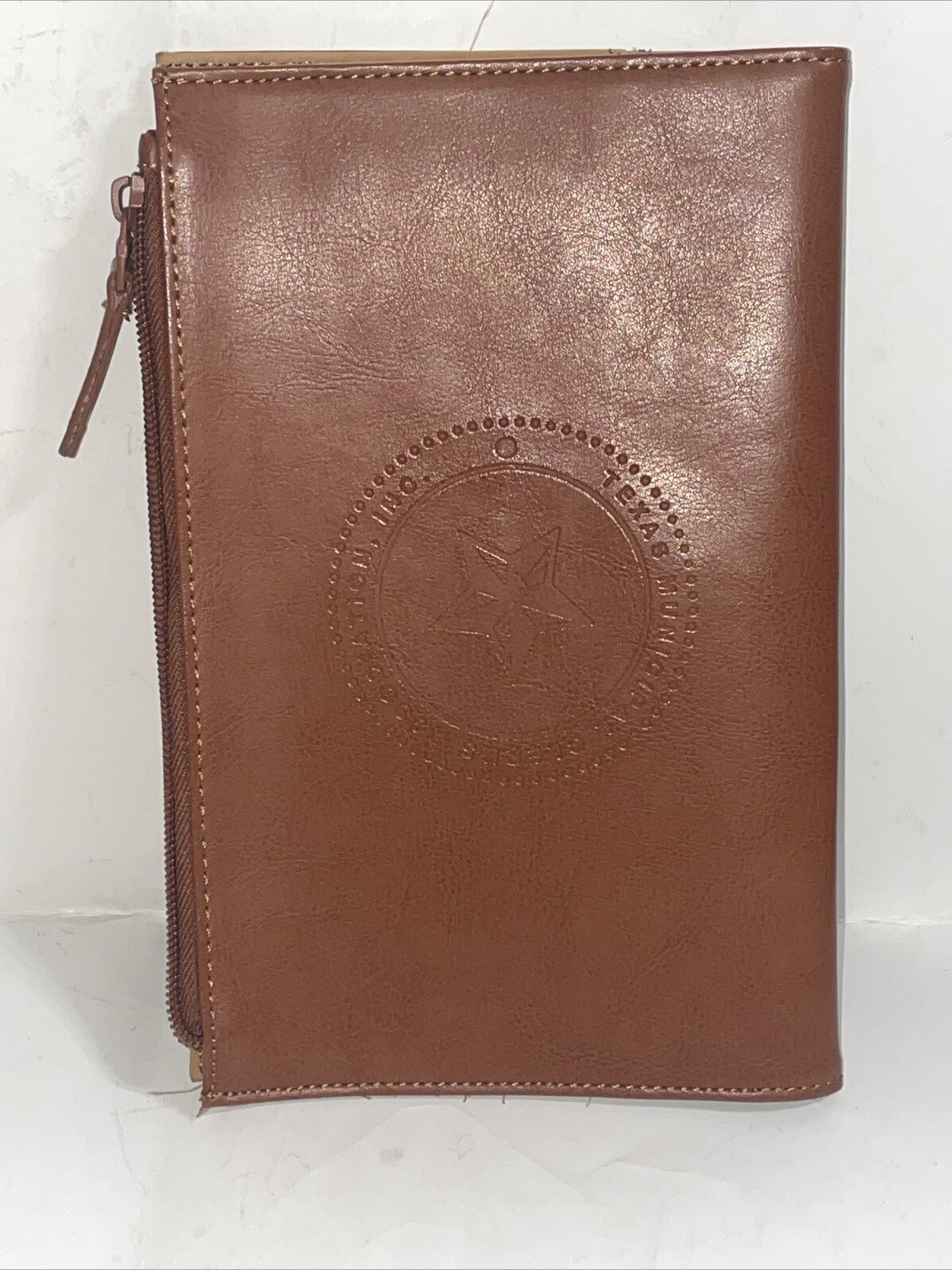 Genuine Leather Embossed Texas Municipal Clerks Association Inc Bible Cover Case