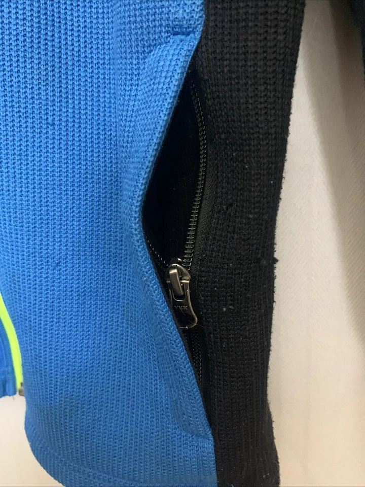 SPYDER Girls Full Zip Jacket Pockets Blue/Black With Yellow Zip/Logo Large 14-16 - Image 3 of 4