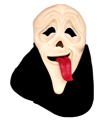 SCARY MOVIE WASSUP! GHOST FACE STONED TONGUE COSTUME MASK 2023 TAG FW8511WU