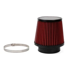 4" 100mm Red Performance High Flow Cold Air Intake Cone Replacement Dry Filter