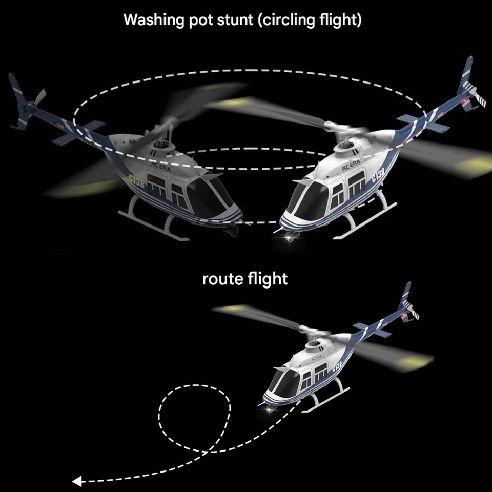 RC ERA C138 206 Remote Control Simulation RC Helicopter Altitude Hold - Image 4 of 4