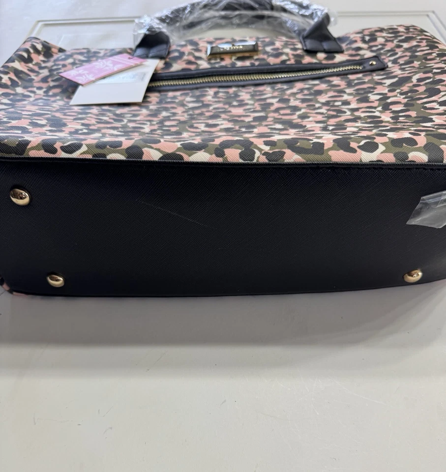 Trina Turk 托特包钱包豹纹可拆卸肩带素食皮革全新带标签 148 美元 — 第 4/4 张图片