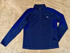LL BEAN Tech Top Pacer Quarter Zip Boys' large L 14-16 Alpine Blue Pullover