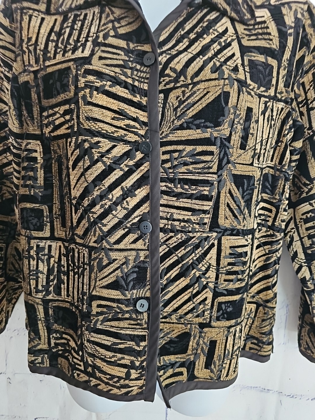 Reversible Jacquard Multicolor Jacket Blazer size… - image 5