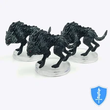 Warg x3 - Bestiary Unleashed #11 Pathfinder Battles D&D Worg Wolf Miniature