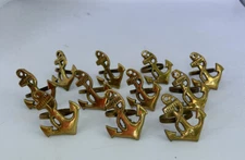 Set of 11 Brass Napkin Rings Holder Nautical Sailing Ship Maritime Anchor