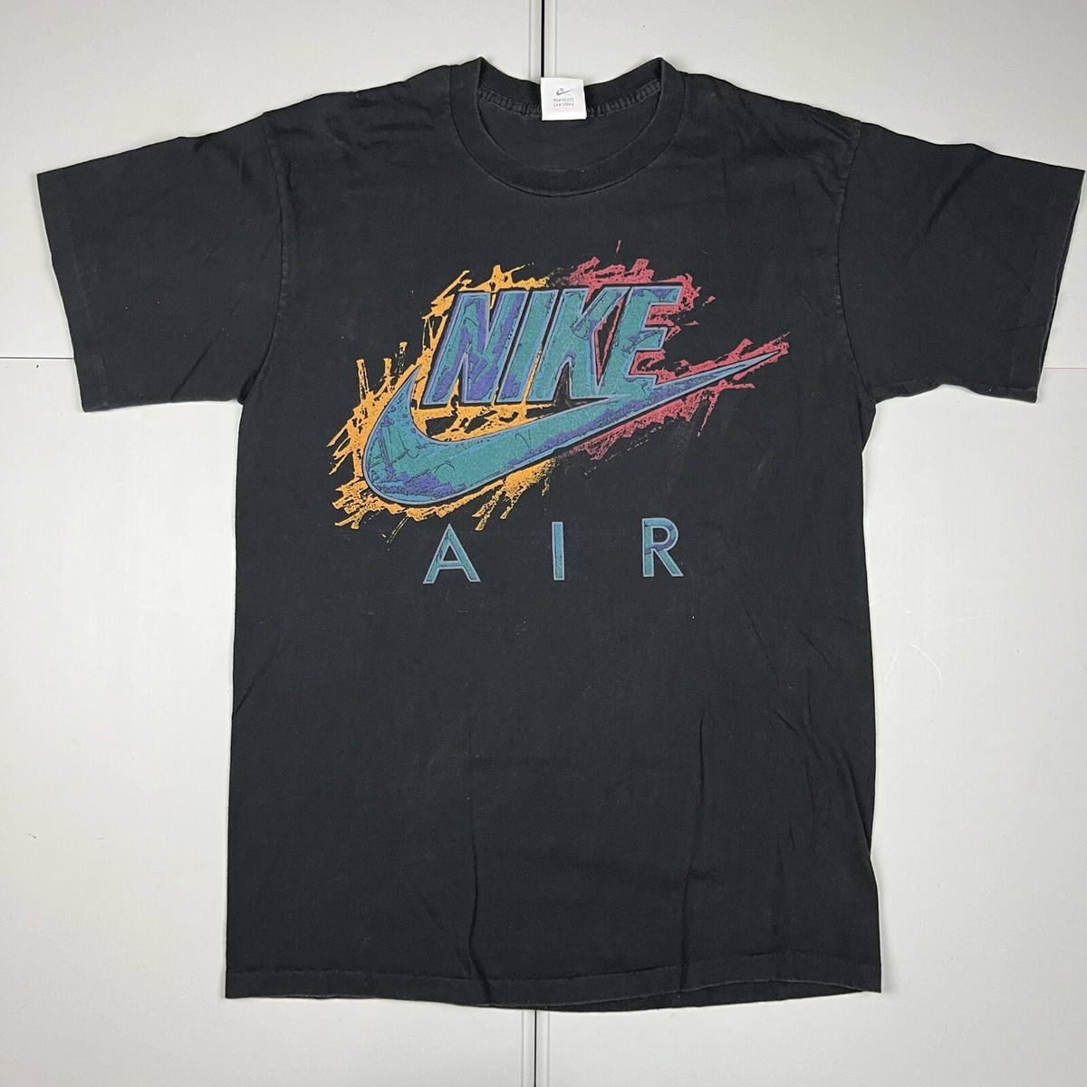 Vintage 80s 90s Nike Air Double Sided Graphic T Shirt Black