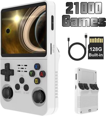3,5-Zoll Game Console R36S 128GB Retro-Handheld-Videospielkonsole, Linux-System~