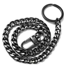 New Metal STEEL BIKER KEYCHAIN 16” Black Link Chain Wallet Punk Trucker