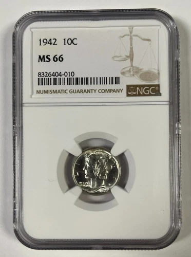 1942 Mercury Dime NGC MS 66 (#2)