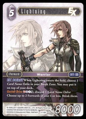 #ad Lightning EX 3 118H Opus III NM Final Fantasy TCG $2.67