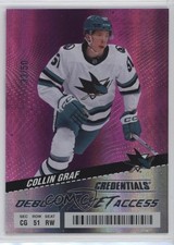 2024 Upper Deck Credentials Debut Ticket Access Pink 33/50 Collin Graf #145 en5