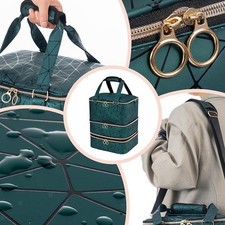 Nagelgel Organizer Etui, 3 Stufiger Nagellack Tragekoffer für Nailart Tools